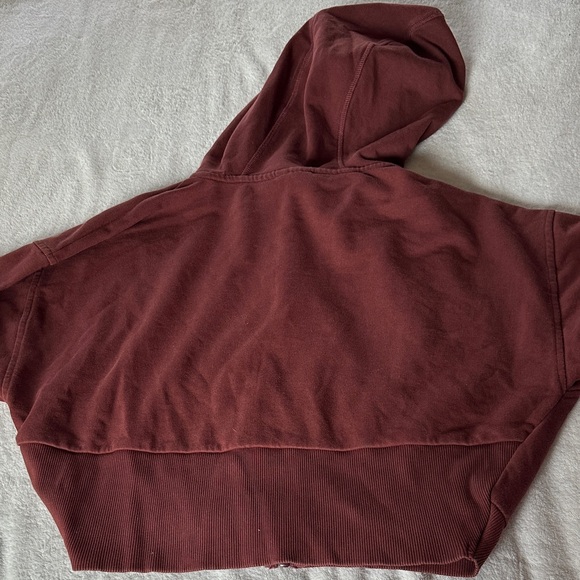 Gymshark Maroon Zip-Up cropped Hoodie size small - Picture 7 of 7